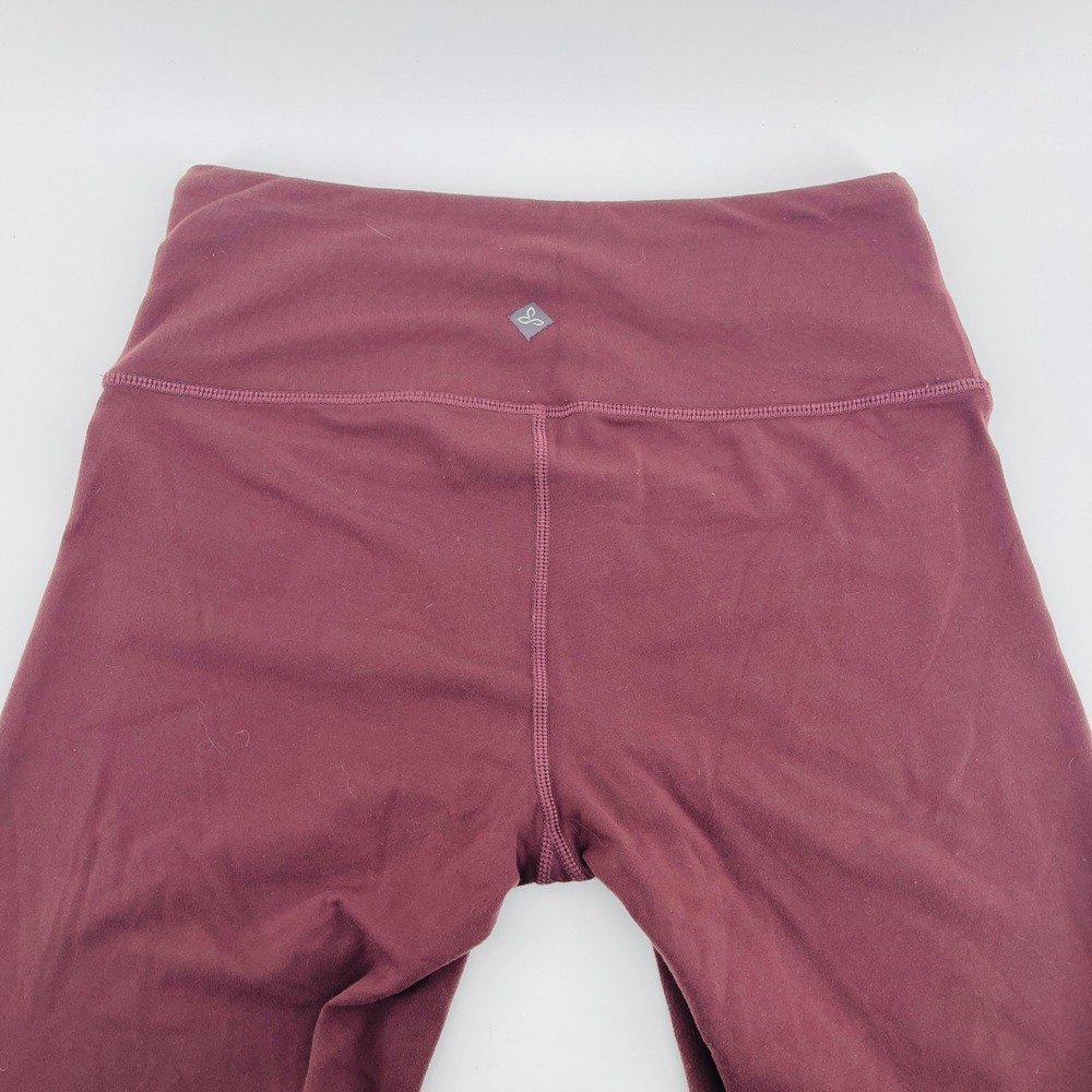 Prana Women's Burgundy High Waist Capris Leggings Size S - Picture 4 of 11